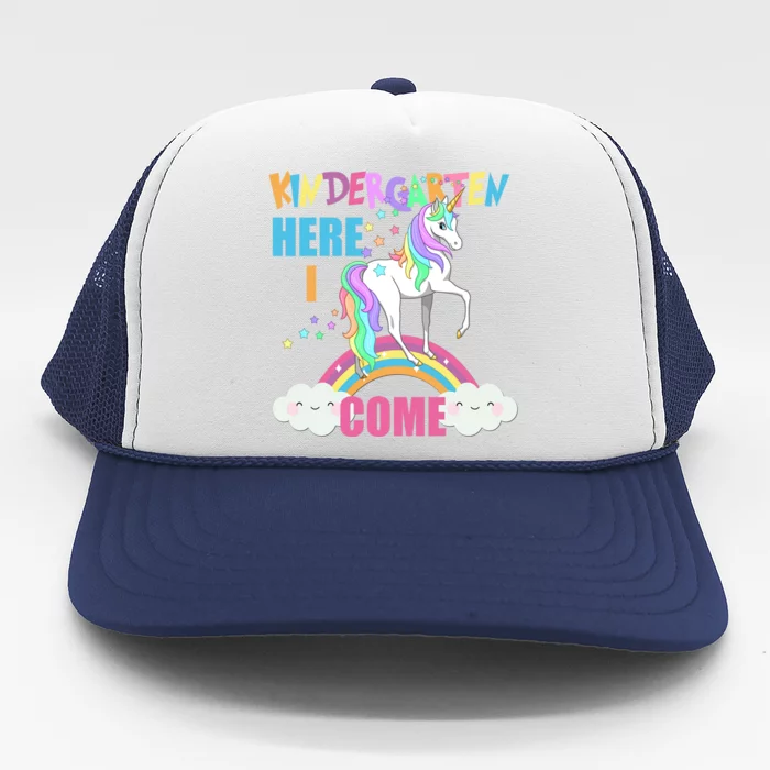 Kindergarten Here I Come Magical Unicorn Trucker Hat