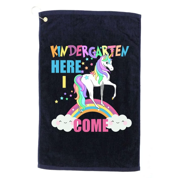 Kindergarten Here I Come Magical Unicorn Platinum Collection Golf Towel