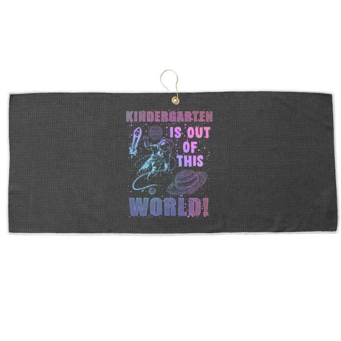 Kindergarten Is Out Of This World Large Microfiber Waffle Golf Towel