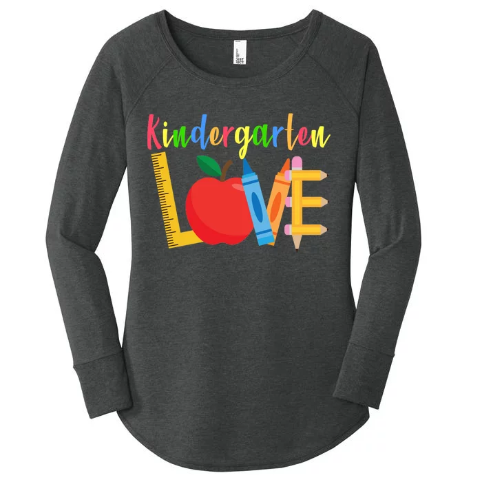 Kindergarten Love Women's Perfect Tri Tunic Long Sleeve Shirt