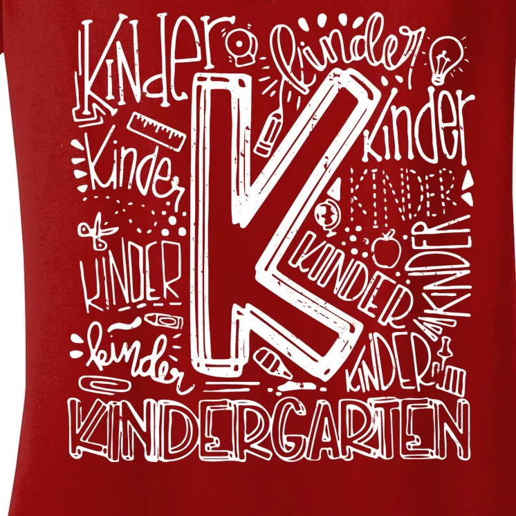 Kindergarten Mash-Up Women's V-Neck T-Shirt