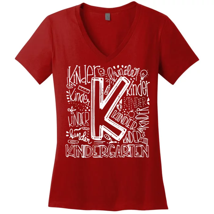 Kindergarten Mash-Up Women's V-Neck T-Shirt