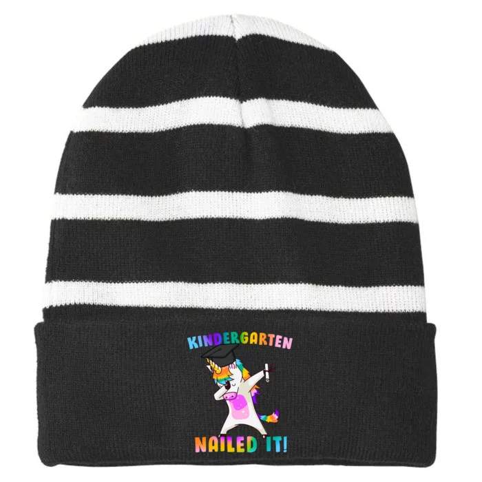 Kindergarten Nailed It Striped Beanie with Solid Band