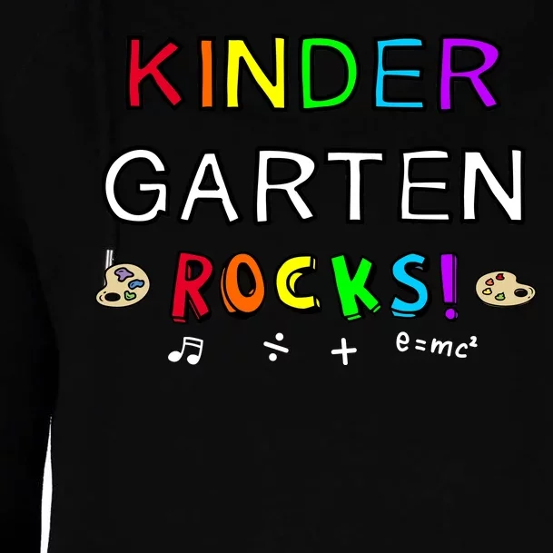 Kindergarten Rocks Womens Funnel Neck Pullover Hood