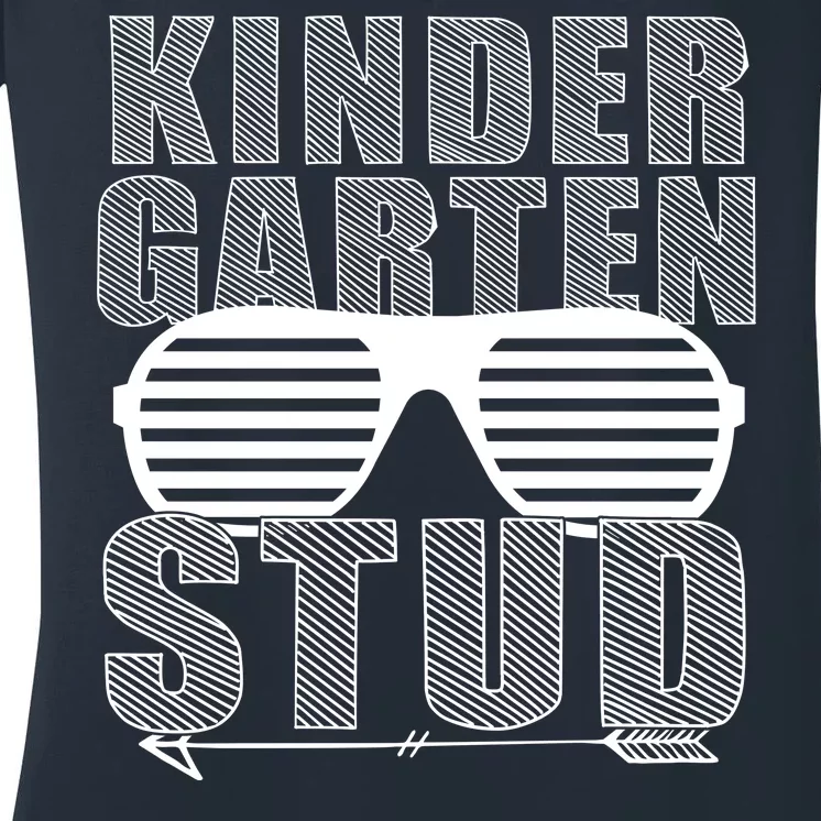 Kindergarten Stud Funny School Women's V-Neck T-Shirt