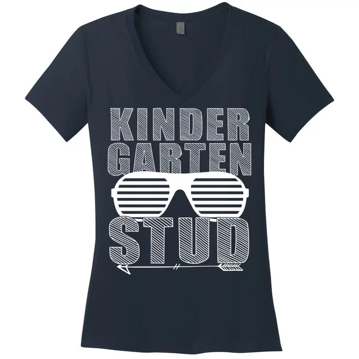 Kindergarten Stud Funny School Women's V-Neck T-Shirt