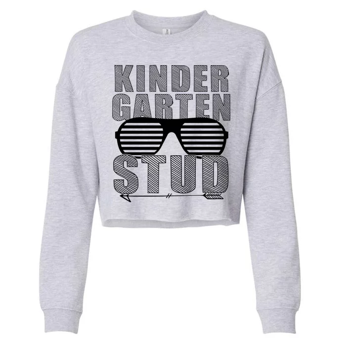 Kindergarten Stud Funny School Cropped Pullover Crew