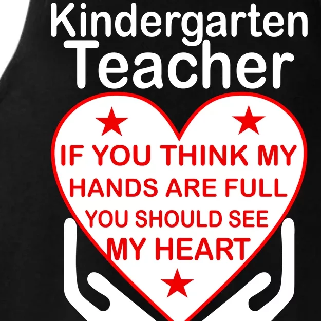 Kindergarten Teacher See My Heart Ladies Tri-Blend Wicking Tank