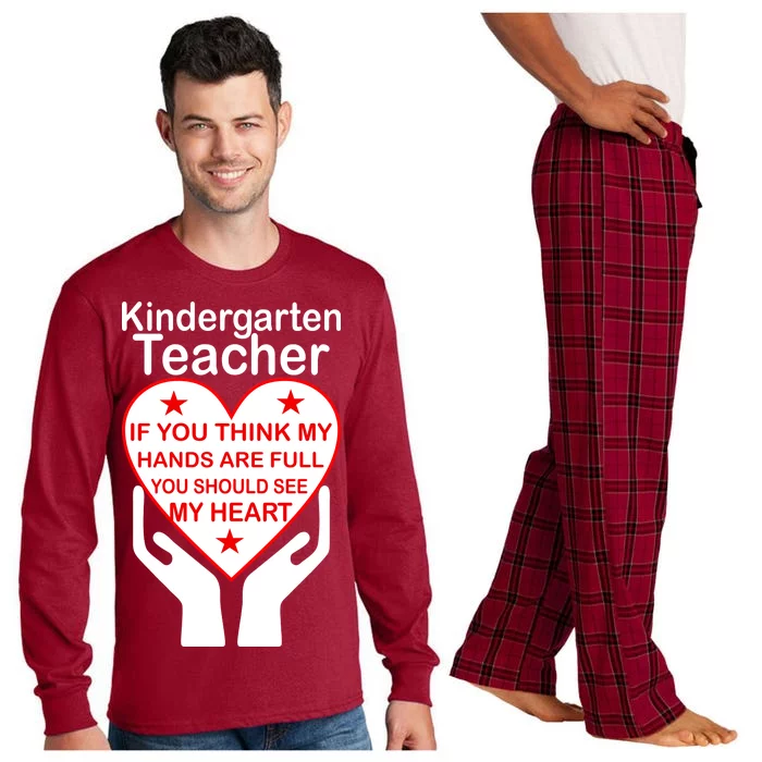 Kindergarten Teacher See My Heart Long Sleeve Pajama Set