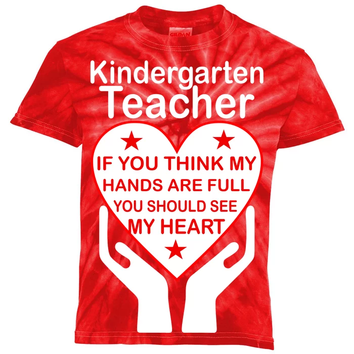 Kindergarten Teacher See My Heart Kids Tie-Dye T-Shirt