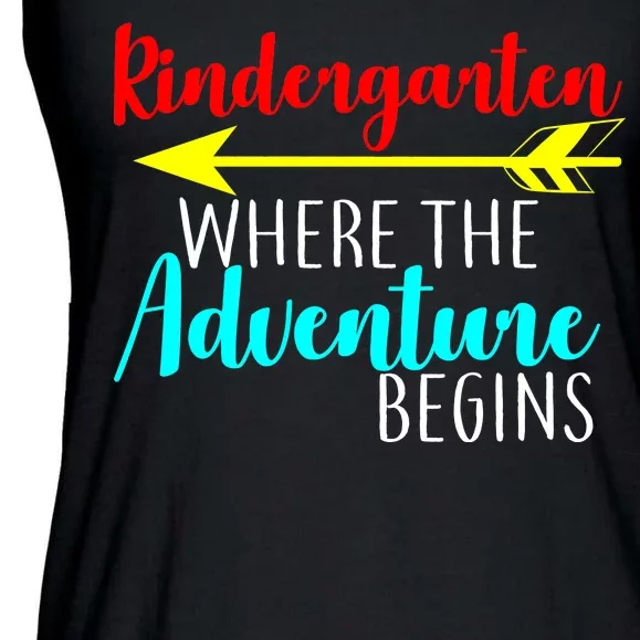 Kindergarten Where The Adventure Begins Ladies Essential Flowy Tank