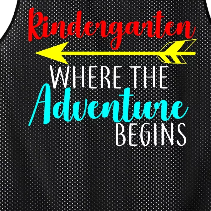 Kindergarten Where The Adventure Begins Mesh Reversible Basketball Jersey Tank