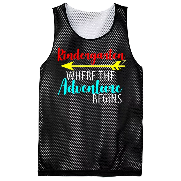 Kindergarten Where The Adventure Begins Mesh Reversible Basketball Jersey Tank