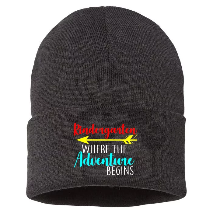 Kindergarten Where The Adventure Begins Sustainable Knit Beanie