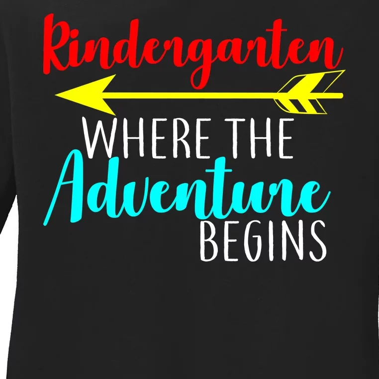 Kindergarten Where The Adventure Begins Ladies Long Sleeve Shirt