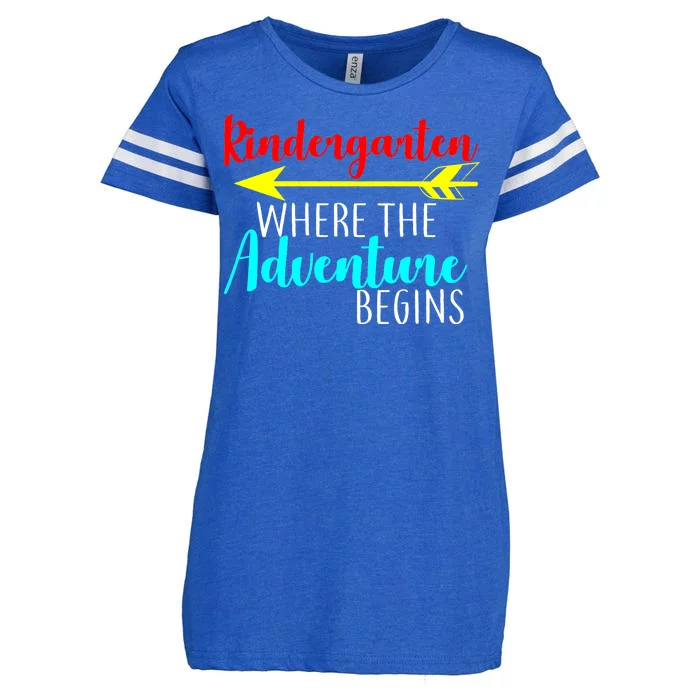 Kindergarten Where The Adventure Begins Enza Ladies Jersey Football T-Shirt