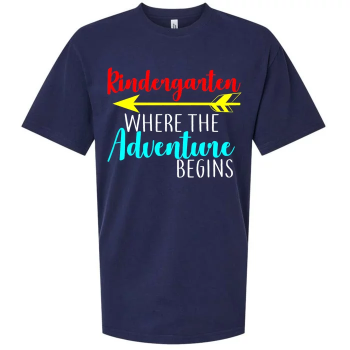 Kindergarten Where The Adventure Begins Sueded Cloud Jersey T-Shirt