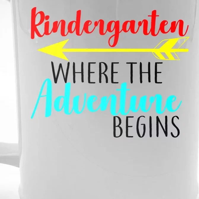 Kindergarten Where The Adventure Begins Front & Back Beer Stein