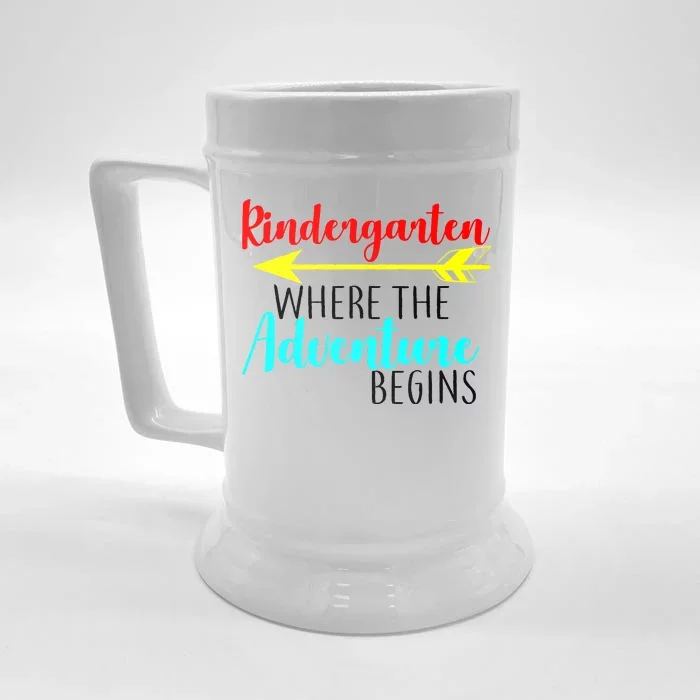 Kindergarten Where The Adventure Begins Front & Back Beer Stein