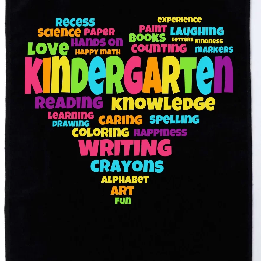 Kindergarten Word Marks Heart Platinum Collection Golf Towel