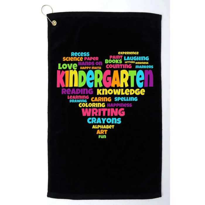 Kindergarten Word Marks Heart Platinum Collection Golf Towel