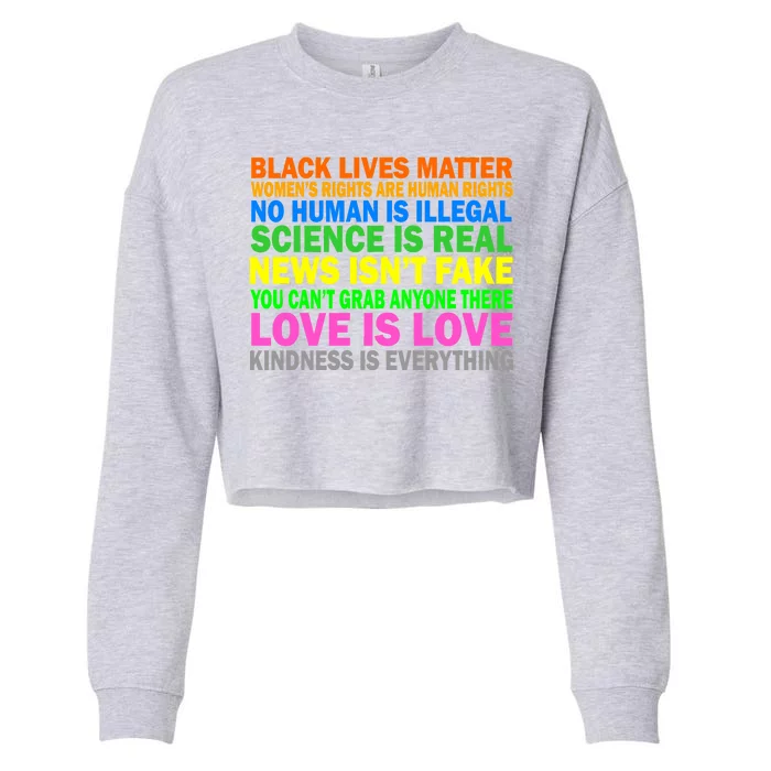 Kindness Is Everything Love Is Love Cropped Pullover Crew