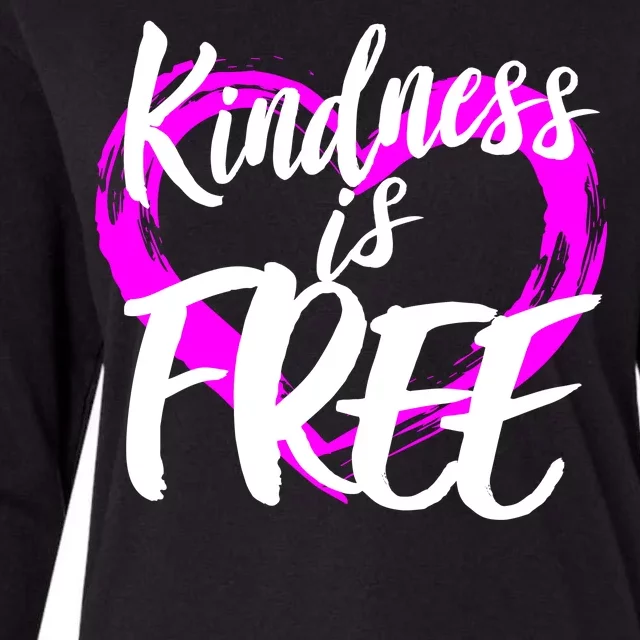 Kindness Is Free Womens Cotton Relaxed Long Sleeve T-Shirt