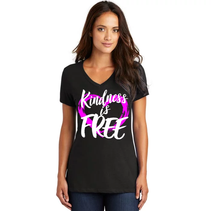 Kindness Is Free Women's V-Neck T-Shirt