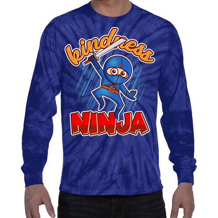 Kindness Ninja Tie-Dye Long Sleeve Shirt