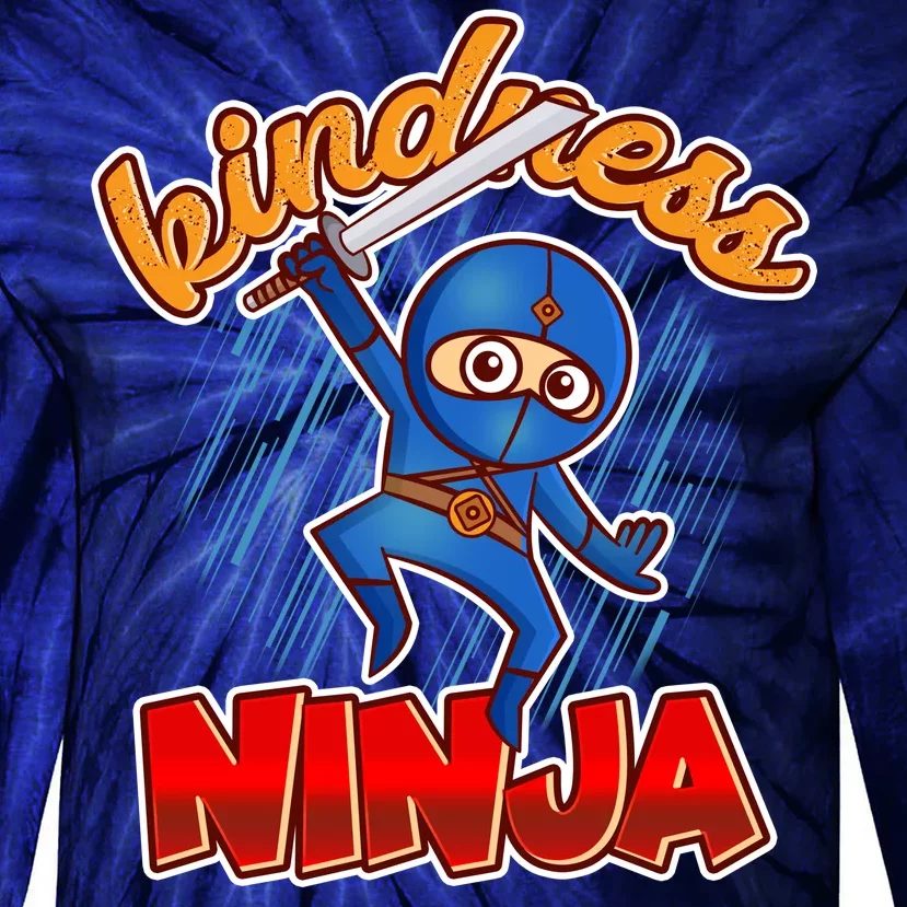 Kindness Ninja Tie-Dye Long Sleeve Shirt