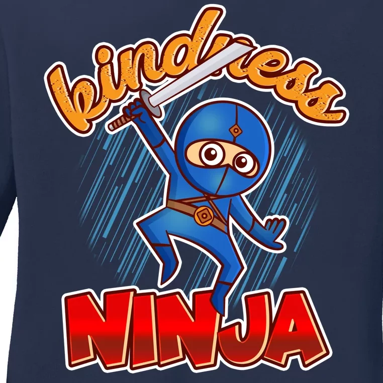 Kindness Ninja Ladies Long Sleeve Shirt