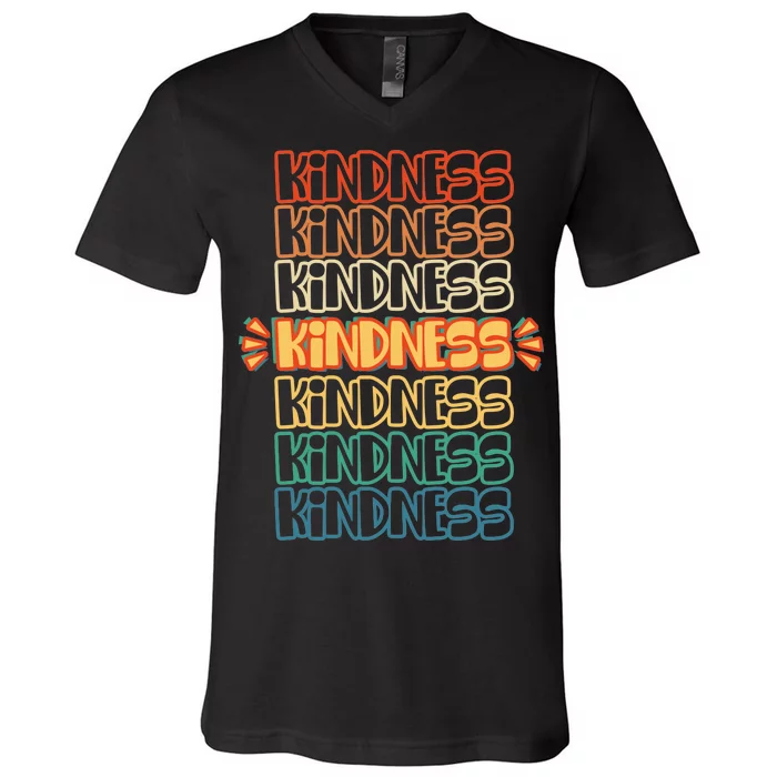 Kindness Pattern V-Neck T-Shirt