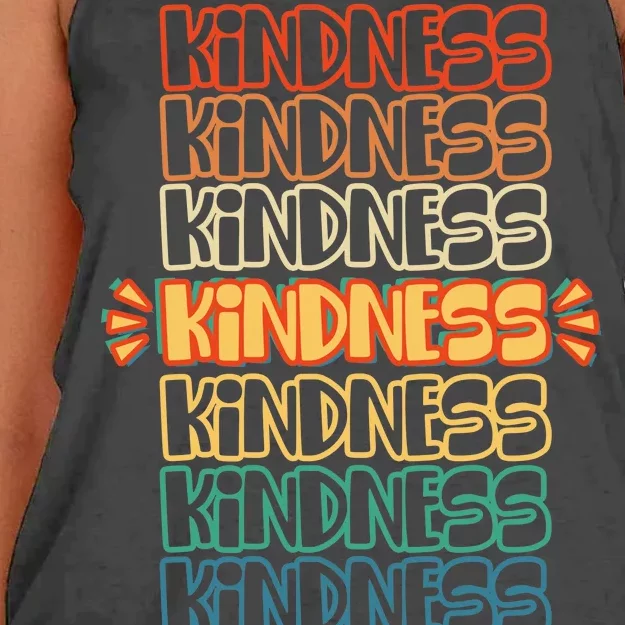 Kindness Pattern Women's Knotted Racerback Tank