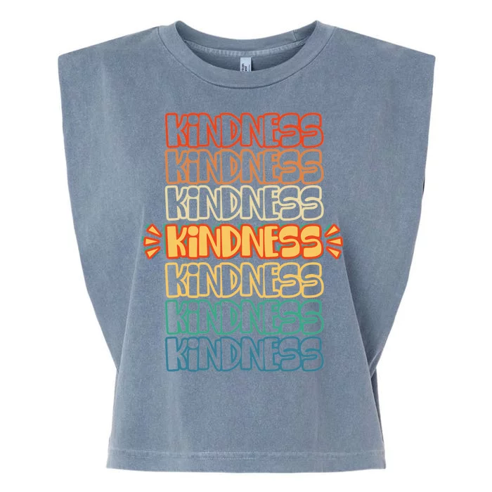 Kindness Pattern Garment-Dyed Women's Muscle Tee