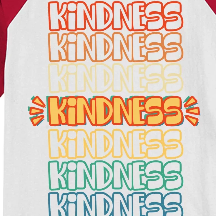 Kindness Pattern Kids Colorblock Raglan Jersey