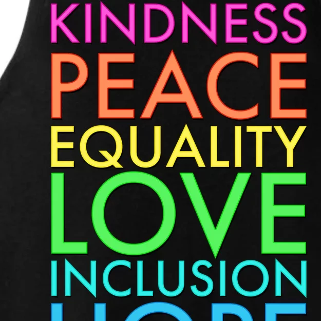 Kindness Peace Equality Love Hope Diversity Ladies Tri-Blend Wicking Tank