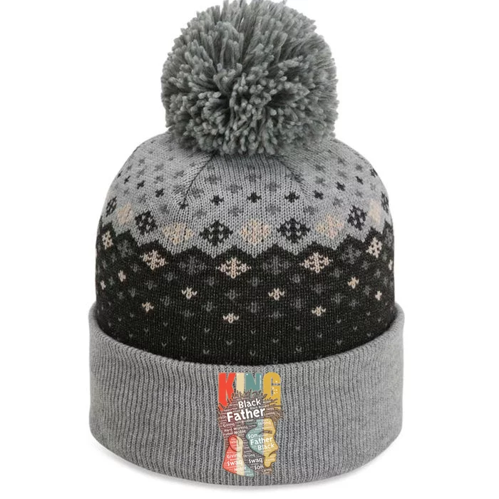 King African American Black Father The Baniff Cuffed Pom Beanie