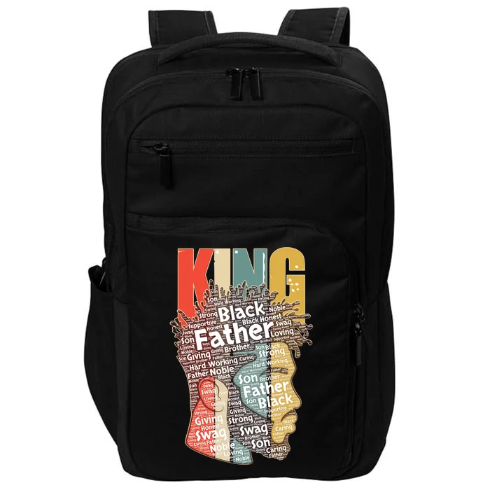 King African American Black Father Impact Tech Backpack