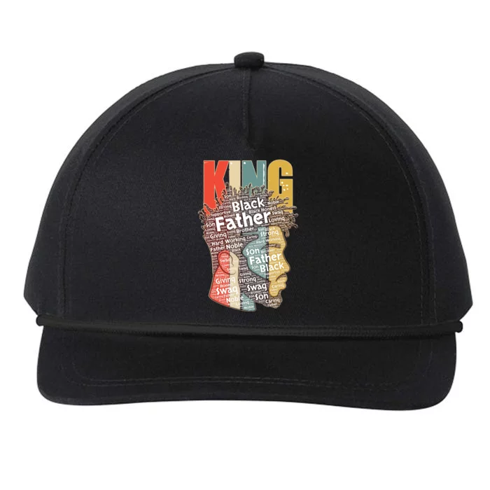 King African American Black Father Snapback Five-Panel Rope Hat