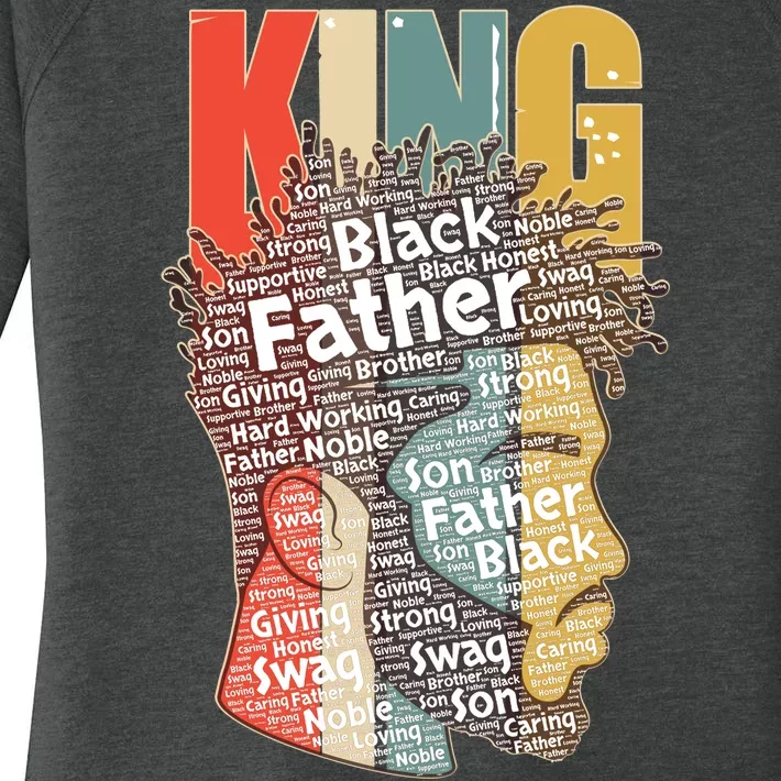 King African American Black Father Women's Perfect Tri Tunic Long Sleeve Shirt