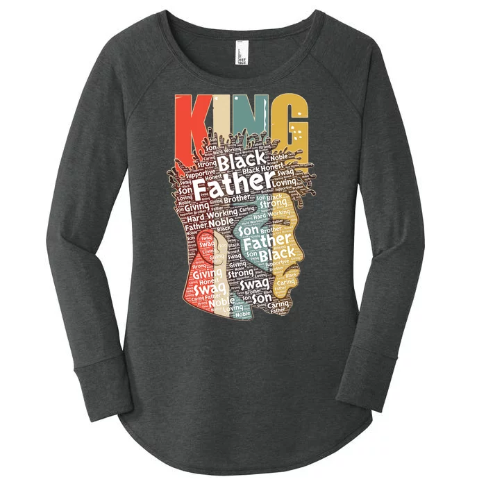 King African American Black Father Women's Perfect Tri Tunic Long Sleeve Shirt