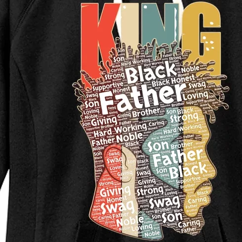 King African American Black Father Women's Fleece Hoodie