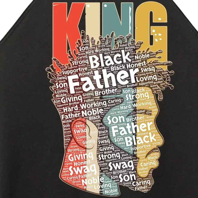 King African American Black Father Women’s Perfect Tri Rocker Tank