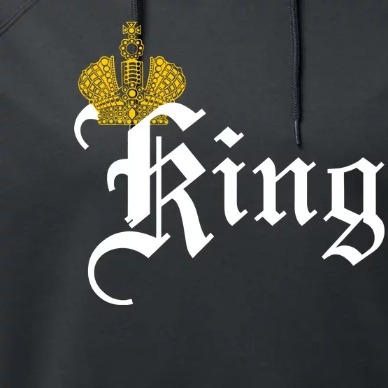 King Crown Old English Logo Performance Fleece Hoodie