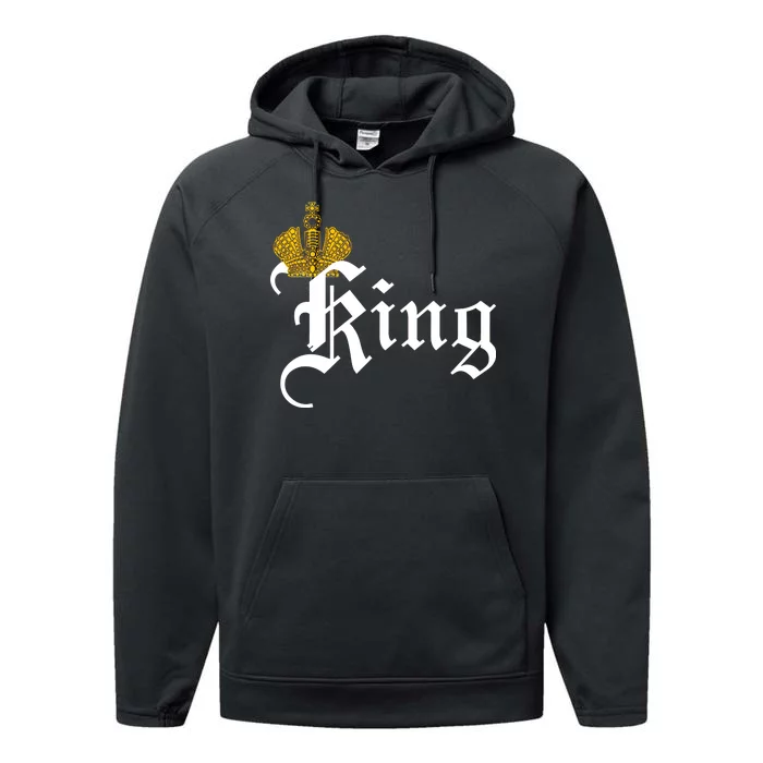 King Crown Old English Logo Performance Fleece Hoodie