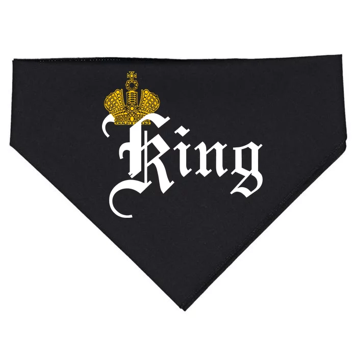 King Crown Old English Logo USA-Made Doggie Bandana