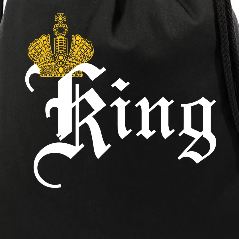 King Crown Old English Logo Drawstring Bag