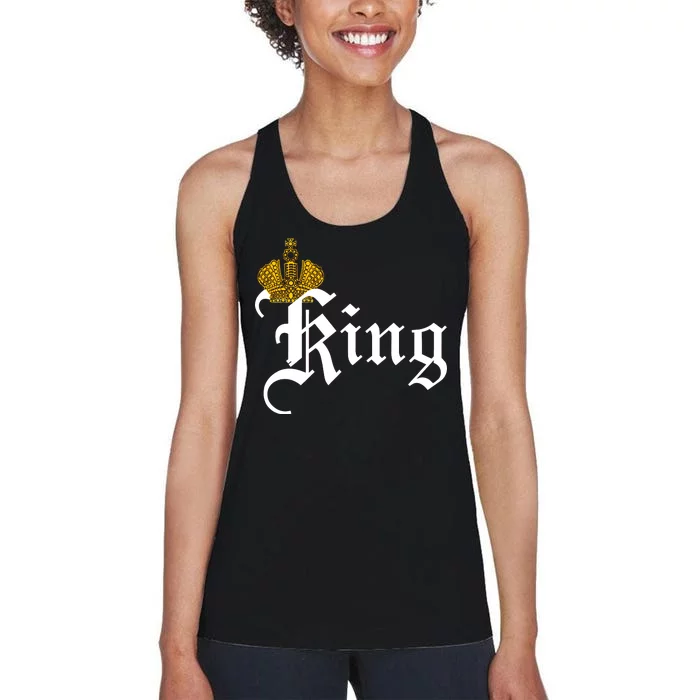 King Crown Old English Logo Women's Racerback Tank