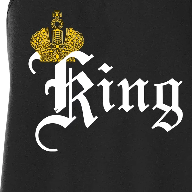 King Crown Old English Logo Women's Racerback Tank