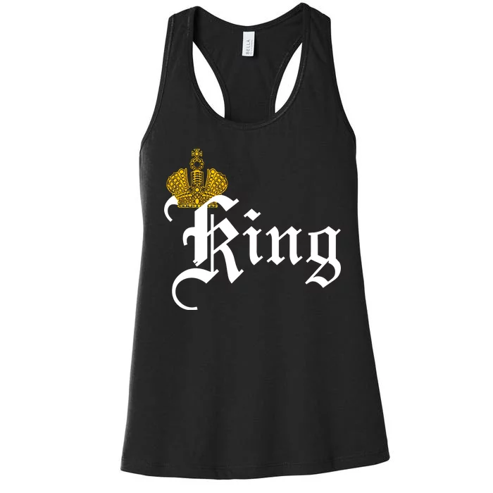 King Crown Old English Logo Women's Racerback Tank